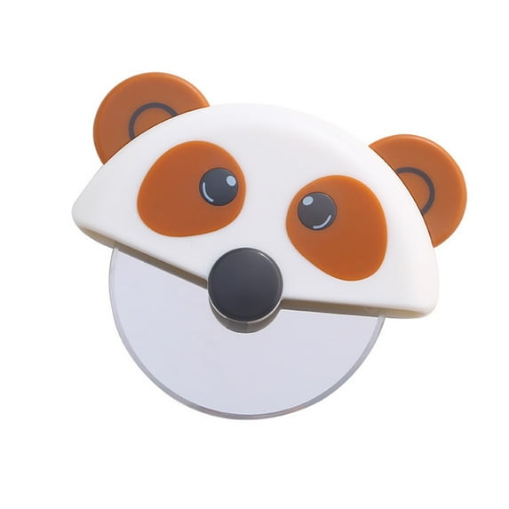 pvdgvd Puppy Plastic Roller Pizza Knife, ABS & Stainless Steel Cutter with 2.95in Blade, Effortless Cutting & Ergonomic Design, Compact & Dishwasher-safe for Home Parties