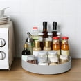 thumbnail image 1 of pvdgvd Rotating Kitchen Shelf, Circular Turntable Storage Tray, 360° Multifunctional Desktop Organizer for Kitchen Bedroom, Space-saving Sturdy Easy to Install, 1 of 6