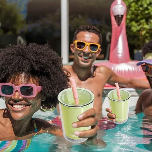 pvdgvd Straw Cup, With Lid, Leakproof, Large Capacity, Easy to Clean, Plastic, Convenient for Children & Adults, Ideal for Daily Use, Outdoor Activities & Fitness