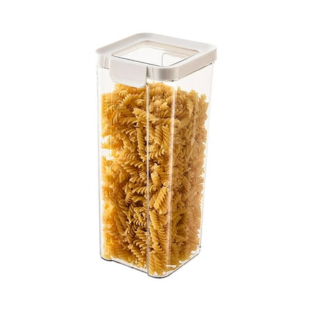 pvdgvd Transparent Plastic Storage Containers, Airtight for Grains Nuts Oats, Food-grade & Stackable, Kitchen Pantry Organizer