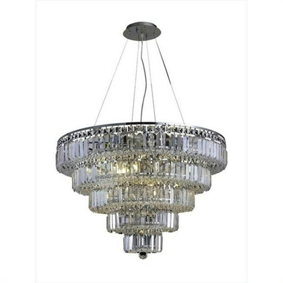 pwg lighting - lighting by pecaso 1731d30c-rc chantal heirloom handcut crystal chandelier, chrome