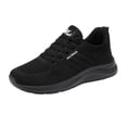 thumbnail image 1 of pwidon Men's Breathable Knit Running Shoes Lightweight Non Slip Athletic Walking Gym Casual Workout Sneakers Black 39, 1 of 8