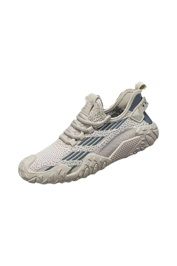 Men's Hiking Shoes Size Breathable Mesh Non Slip Lightweight Trail Running Sneakers Outdoor Trekking Walking Athletic Footwear Beige 40