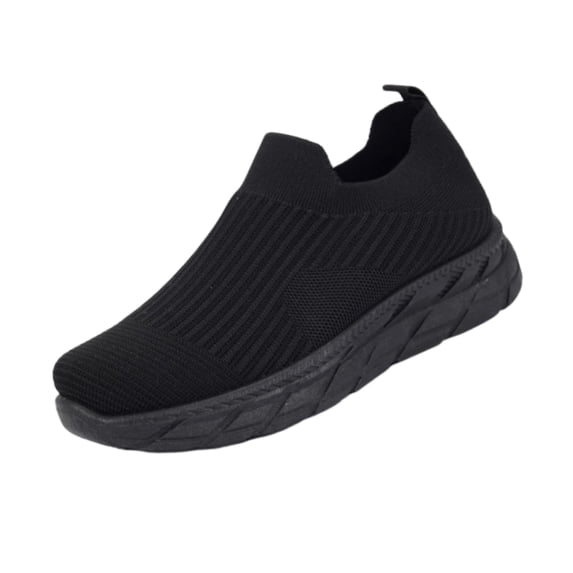 pwidon Sock Sneakers for Men Slip On Lightweight Breathable Knit Non Slip Casual Walking Shoes Black 41