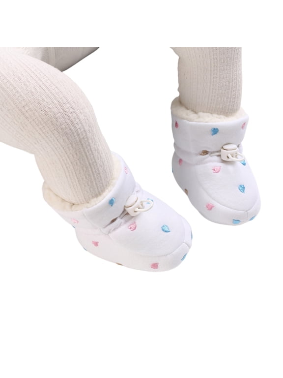 Warm Winter Ankle Booties with Heart Embroidery and Adjustable Drawstring Toggle 11
