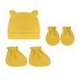thumbnail image 1 of pxiakgy baseball cap hats baby boys cotton beanie caps hat baby soft skull caps hat for baby boy's 0-12 months hat mittens and socks set l + one size, 1 of 2