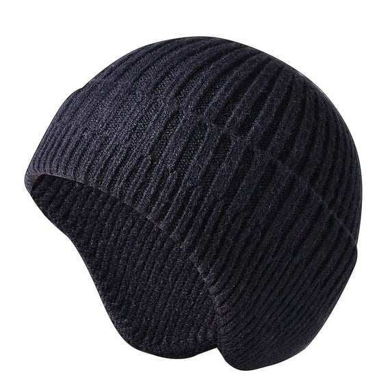 pxiakgy hats for men womens winter knitted beanie earflap hat warm knit skull cap beanie for women men navy blue + one size