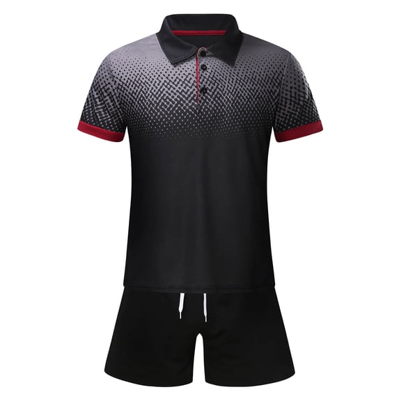 pxiakgy suits for men short shirts 2-piece summer menâs pants & beach sleeve sets printed shorts men suits & sets men suits black + l