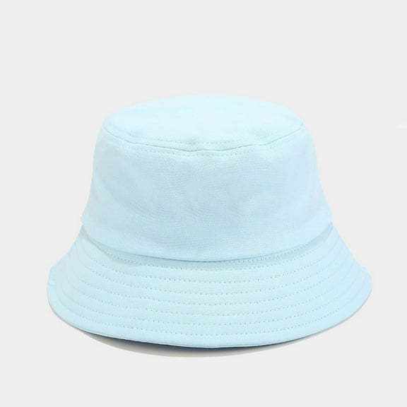 pxiakgy sun hat womens bucket hats soild summer travel beach sun hat cap uniblue   one size