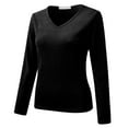 thumbnail image 1 of pxiakgy women crew neck lined thermal thermal underwear slim tops long sleeve thermal shirts winter tops black + xl, 1 of 7