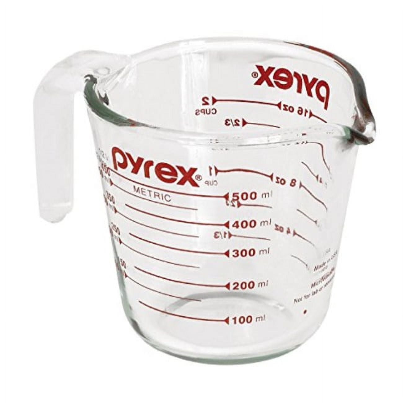 Pyrex, Kitchen, Pyrex 2 Cup Measuring Cup Glass Red Lettering 3 And J On  Bottom Of Cup