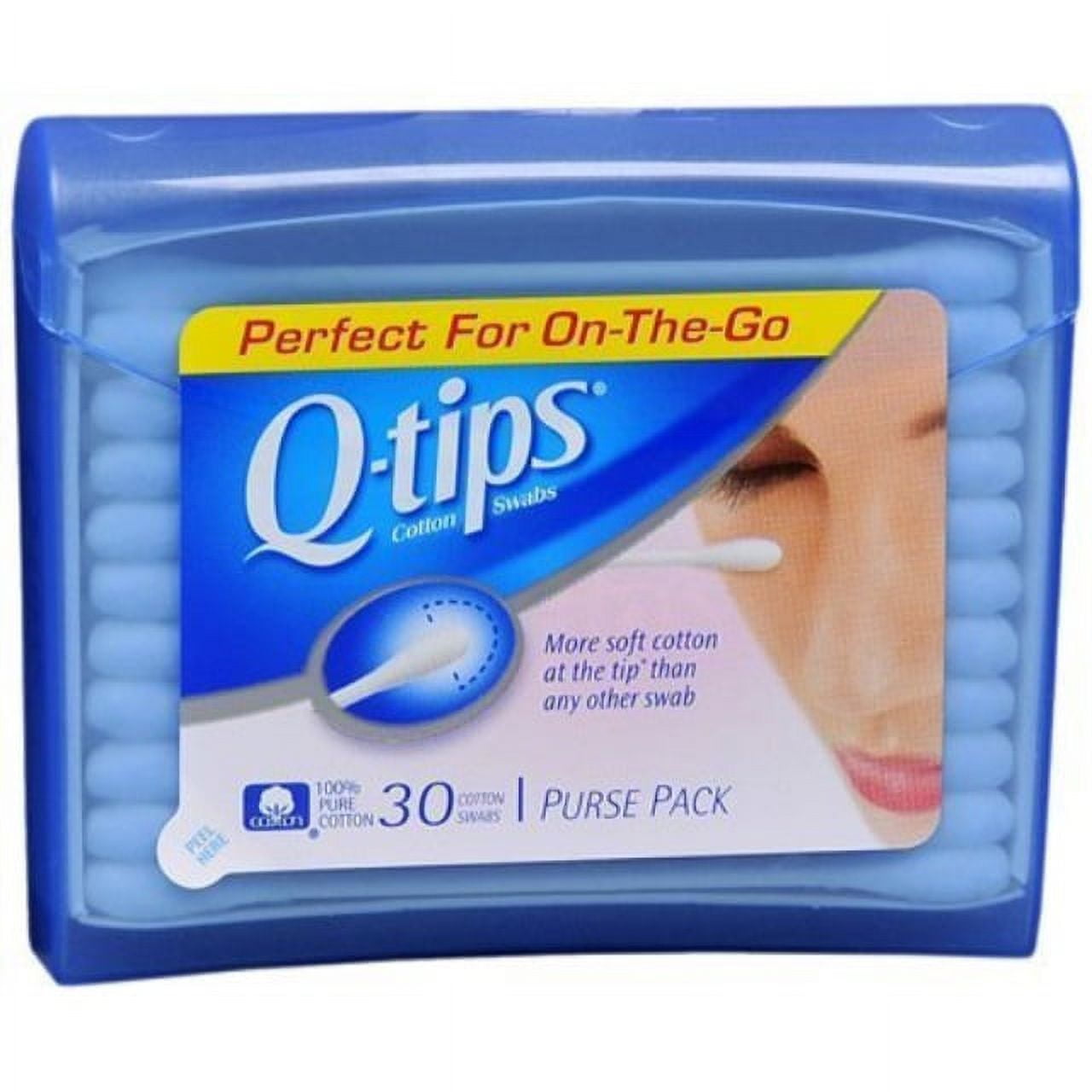 Q Tips On The Go Pack 30 Cotton Swabs Touch Pads Beauty Travel Car Purse