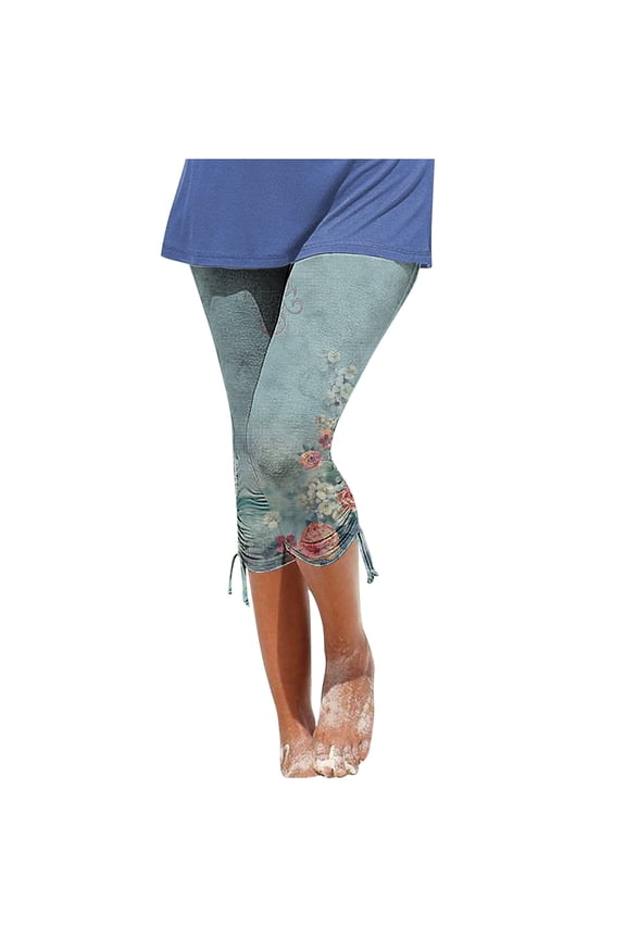 Capri Pants For Women, Women's Comfortable Cropped Leisure Time Pants Sweatpants Yoga Pants Green M