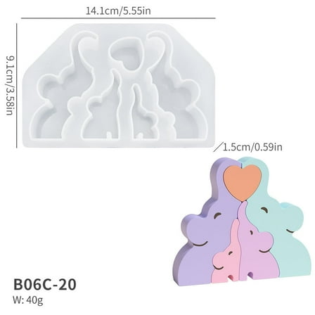 qILAKOG Cartoon Animal Silicone Molds Cat Dog Bear Baking Molds, Cute Animal Baking Mold for Candy Cupcake Cake Decor