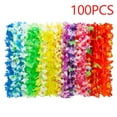 thumbnail image 1 of qILAKOG Hawaiian Leis for Luau Party Tropical Hawaiian Flower Necklace Colorful Hawaii Leis Bulk Artificial Flowers for Hula Dance Decor Birthday Summer Beach Pool Party, 1 of 5