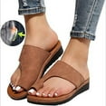 thumbnail image 1 of qILAKOG Orthopedic Sandals for Women Breathable Walking Slippers with Arch Support Anti-Slip Comfortable Sandals Summer Beach Travel Slipper Flip Flops, 7&Beige, 1 of 3