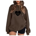 thumbnail image 1 of qILAKOG Oversized Sweatshirt for Women Long Sleeve Crewneck Casual Pullover Top Fall 2024 Trendy Clothes Women's Autumn Round Neck Blouses Teen Girls Y2K Fall Pullover, Coffee&M, 1 of 4