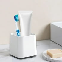 qILAKOG Plastic Toothbrush Cups, High End Mouthwash Cups for Home and Commercial Bathrooms, Easy to Clean, Multi Functional Storage, Bathroom Dressing Table