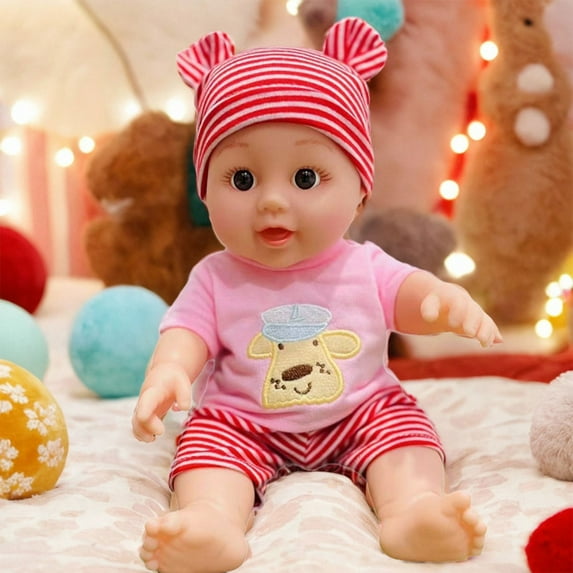 qILAKOG Reborn Doll Vinyl Doll Children's Companion Simulation Doll Doll Pajama Doll Soothing Doll Bringing Happiness To Children