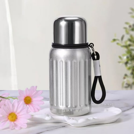 qILAKOG Stainless Steel Insulated Kettle, Vacuum Insulated Water Bottle, Double Layer Lid and Stainless Steel Filter, Suitable for Cold and Hot Beverages, Water and Coffee