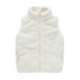 thumbnail image 1 of qILAKOG Toddler Baby Boys Girls Sherpa Fleece Vest Solid Color Full-Zip Outwear Cute Jacket with Pockets Girls Fleece Jacket Sherpa Fall Winter Fuzzy Coat Outwear Boy Jacket, 1 of 8