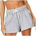 thumbnail image 1 of qILAKOG Women's Sweat Shorts 5" 12" Drawstring Elastic Waist Cute Running Shorts Summer Casual Shorts for 2024 Womens Gym Short Pants Loose Fit, XXL&Black 1, 1 of 6