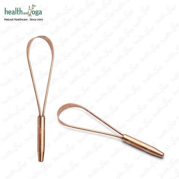 qLoop Copper Tongue Cleaner - Ayurvedic Copper Health for Fresh Breath - Set of 2