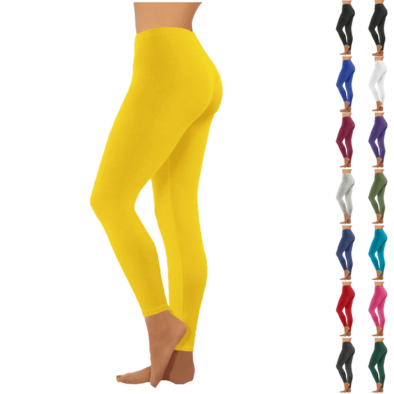 qafoshin High Waisted Leggings for Women Non See Stretchy Tummy Control Soft Yoga Pants for Running Gym Workout