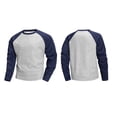 thumbnail image 1 of qafoshin Men Raglan Long Sleeve Pullover Tops, Fashion Textured Knit Crew Neck Shirts, Winter Casual Color Block Sweatshirts, 1 of 7
