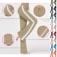thumbnail image 1 of qafoshin Straight Leg Yoga Pants for Women Plus Size High Waisted Drawstring kout Active Pants Contrast Wide Leg Trendy Casual Yoga Pants, 1 of 9