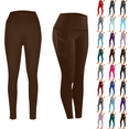 thumbnail image 1 of qafoshin Womens Leggings Yoga Pants High Waist Solid Color Fitness Sports Running Stretch Pants with Workout Out Pocket, 1 of 9