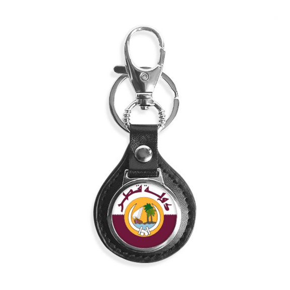 qatar asia national emblem key link chain keyholder finder hook metal