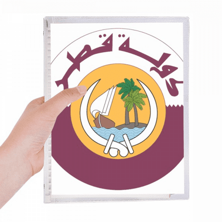 qatar asia national emblem notebook loose diary refillable journal statiry