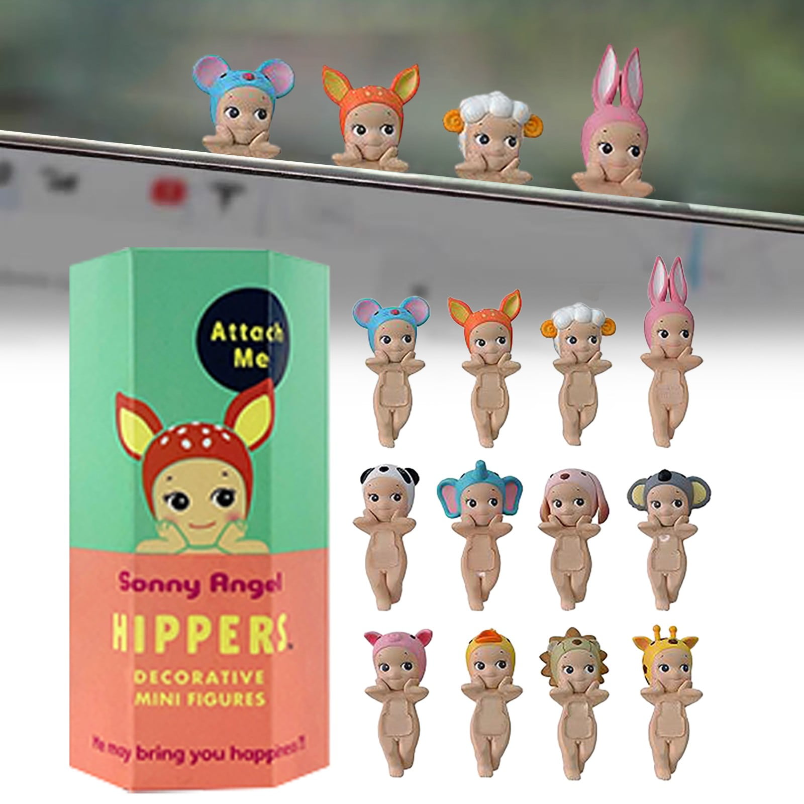 qazqa 1pc Sonny Angel Hippers Blind Box Holds His Chin Angel Series Anime Figures Toy