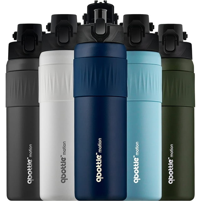 qbottle Insulated Water Bottles with Spout Lid Stainless Steel Water
