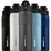 qbottle Insulated Water Bottles with Spout Lid – Stainless Steel Water Bottle – Leak Proof Metal Water Bottle – No Sweat – Reusable – Steel Gray, 23.6 oz
