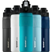 qbottle Insulated Water Bottles with Straw Lid – Stainless Steel Water Bottle – Leak Proof Metal Water Bottle – No Sweat – Reusable – Aqua Blue, 23.6 oz