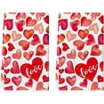 thumbnail image 1 of qefuia Red Heart Love Valentine''s Kitchen Towels Dish Towels, 18x26 Inch Anniversary Farmhouse Decoration Hand Towels Set of 2, 1 of 6