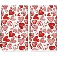thumbnail image 1 of qefuia Valentine''s Day Kitchen Towel Watercolor Red Hearts Dish Towels 18 x 26 Inch Watercolor Love Heart Hand Drying Tea Towel for Wedding Anniversary Cooking Baking, Set of 2, 1 of 6
