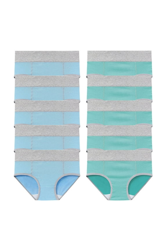 10 Pack Cotton Underwear Womens No Show Plus Size Solid High Waisted Briefs Lightweight Seamless Comfortable Panties