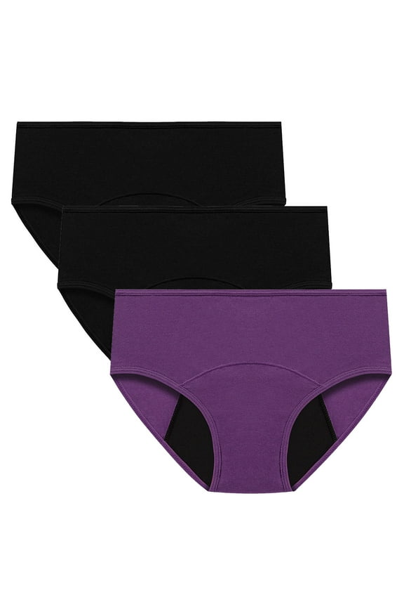 3 Pack Brief Underwear for Women Cotton Plus Size Elastic Waist Briefs Stretch Lightweight Seamless Panties