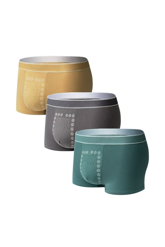 3 Pack Mens Underwear Briefs Colored Plus Size Elastic Waist Breathable Underwear Lightweight Comfortable Underpants