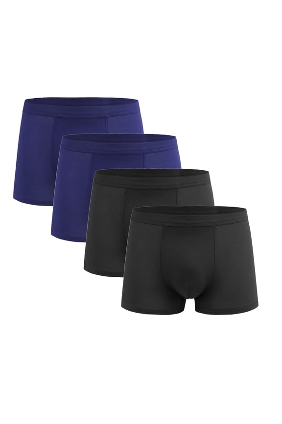 4 Pack Mens Underwear Boxers Plus Size Elastic Waist Underpants Stretch Lightweight Comfortable Briefs