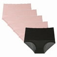 thumbnail image 1 of qelini 5 Pack Lace Panties for Women High Waisted Breathable Briefs Stretch Lightweight Underpants Comfortable Underwear, 1 of 7