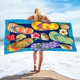 thumbnail image 1 of qelini Beach Towels Quick Dry Sand Free Microfiber Lightweight Absorbent Bath Towels 100%polyester Double-Sided Printed Comfortable and Soft C, 1 of 6