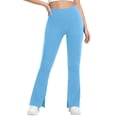 thumbnail image 1 of qelini Bootcut Yoga Pants for Women Flare Leg Long Pants Drawstring Waist Solid Color Workout Pants, 1 of 8