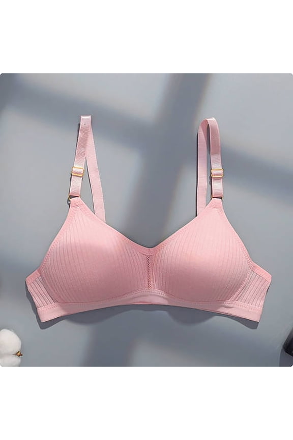Bras for Teen Girls Comfortable Solid Color Soft Support Bra Wireless Natural Shape Everyday Bra