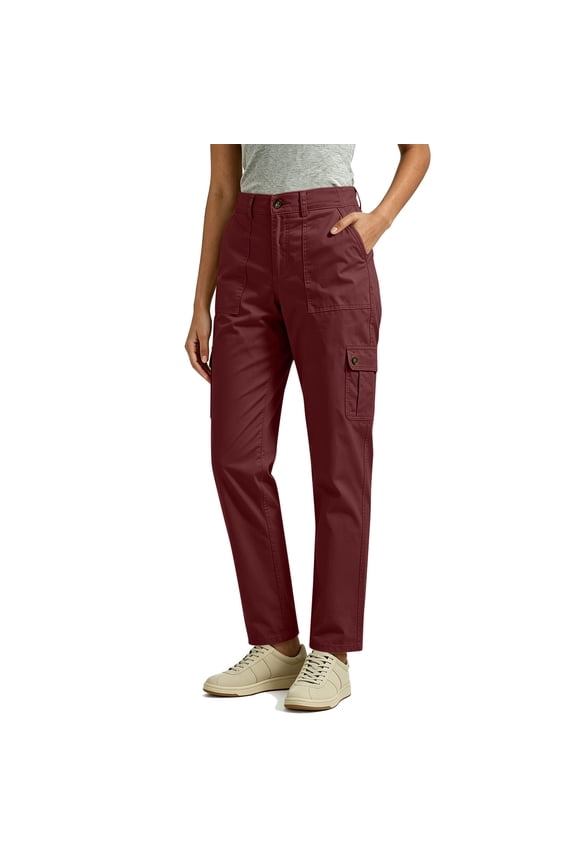 Carpenter Pants for Women Plus Size Long Pants Solid Color Multi Pocket Work Trousers with Zip Fly and Button Closure