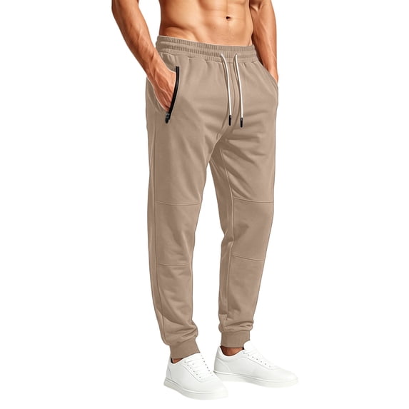 qelini Drawstring Sweatpants Men Big and Tall with Pockets Elastic Waist Long Pants Solid Color Relaxed Lounge Trousers for Daily Wear Winter