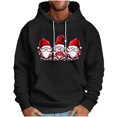 thumbnail image 1 of qelini Funny Hoodies for Men Christmas Long Sleeve Pullover Dwarf Print Drawstring Hooded Sweatshirts Holiday Tops, 1 of 3